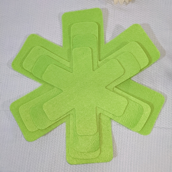 Felt Pot Protectors Cookware Dividers Set of 4 Green NEW 4 Sizes - Picture 4 of 8
